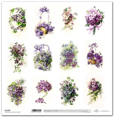Flower Post Violet // 1 Blatt // 30,5 cm x 30,5 cm