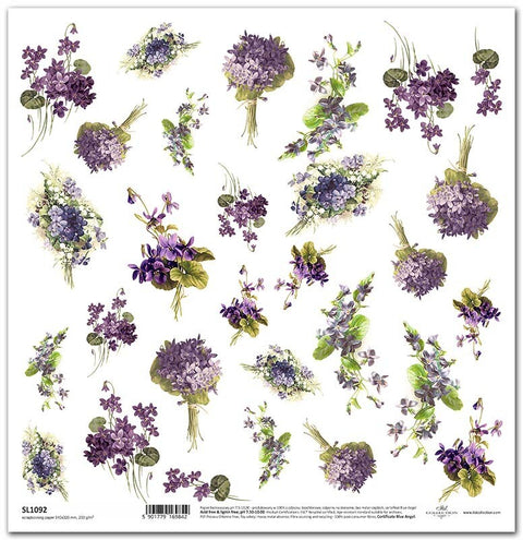 Flower Post Violet // 1 Blatt // 30,5 cm x 30,5 cm