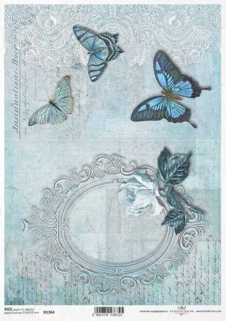 Schmetterlinge // Reispapier // 1 Blatt // DIN A 4