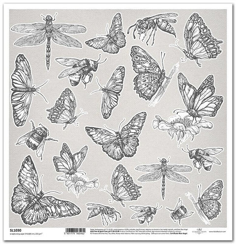 Fussy Insekten // 1 Blatt // 30,5 cm x 30,5 cm