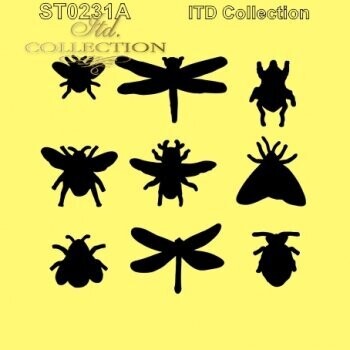 Schablone - Stencil "Insekten"
