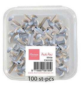 Mini Brads - 3 mm - weiß- 100 Stück