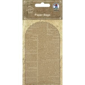 Paper Bags Mini - Buchseite - 6 Stück - 7 x 13 cm