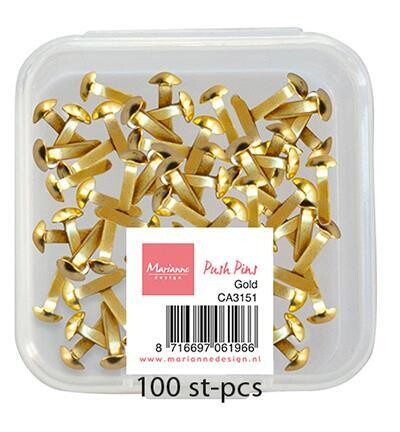 Mini Brads - 3 mm - gold - 100 Stück