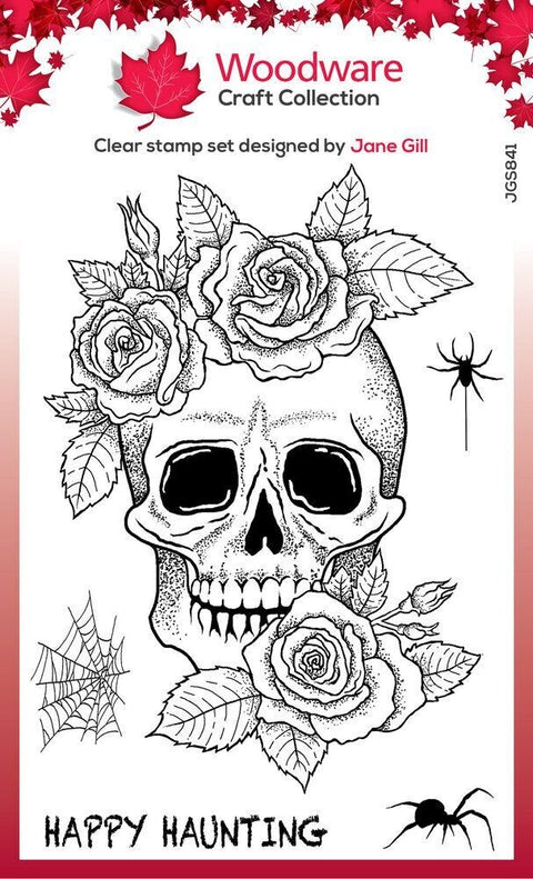 Woodware Stempelset "Skull & Rose" // DIN A 6