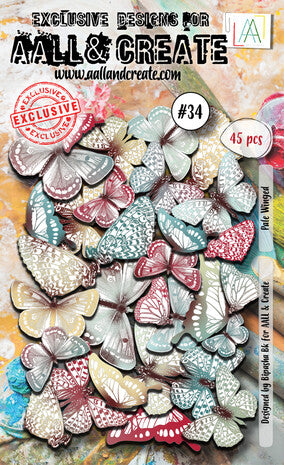 #34// Die Cuts // AALL & Create // 45 Stück // "Pale Winged"