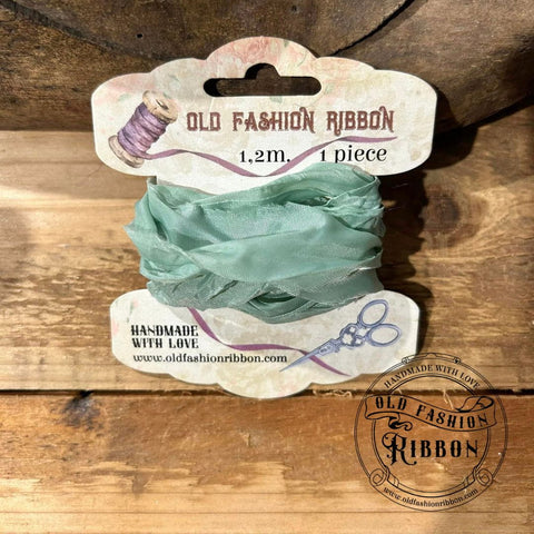 Old Fashion Ribbon // "sage" // Satinband // 1,20 bis 1,40 m lang - 2 cm breit
