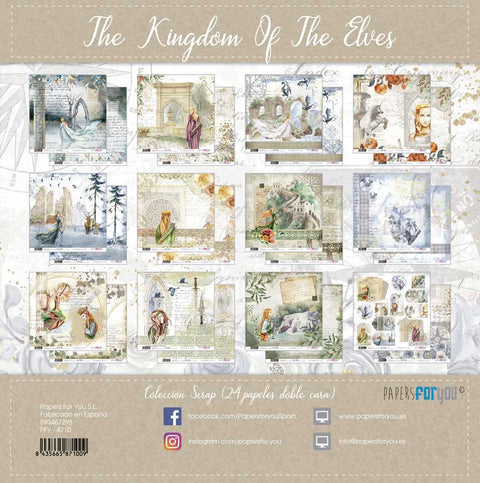 The Kingdom of the Elves Papierset // 15 cm x 15 cm // 24 Blatt // 180 g/m² // doppelseitig bedruckt