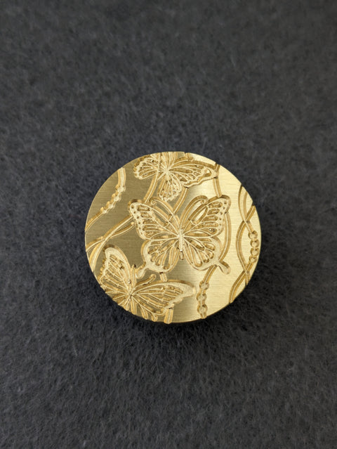 Seal WITHOUT handle "Butterflies" - 2.5 cm