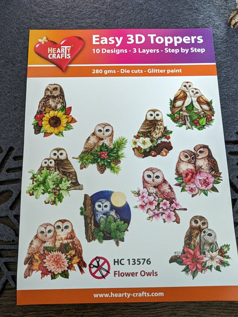 Die Cuts "Flower Owls" // 27 Stück