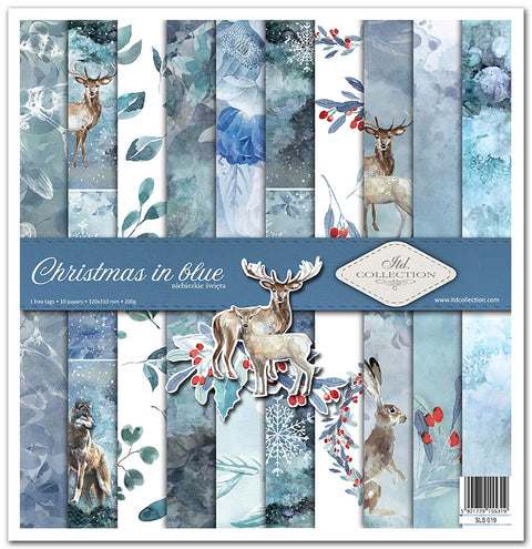 Christmas in blue // 30,5 cm x 30,5 cm Scrapbooking Papier - Set // ITD