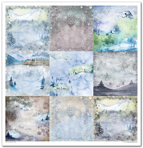 Winter Animals // 30,5 cm x 30,5 cm Scrapbooking Papier - Set // ITD Collection