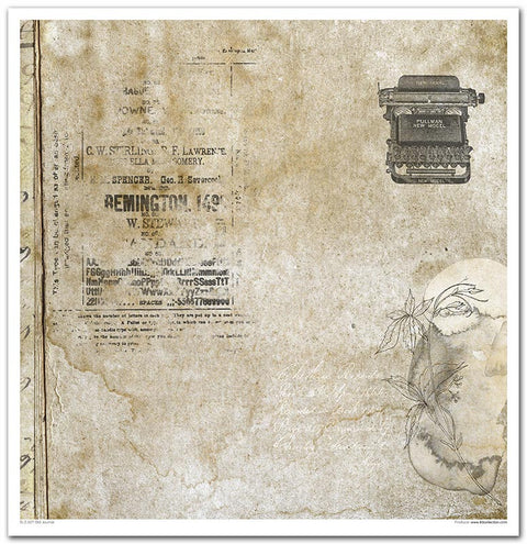 Old Journal // 30,5 cm x 30,5 cm Scrapbooking Papier - Set // ITD