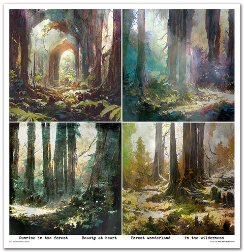 Mysterious Forest // 30,5 cm x 30,5 cm Scrapbooking Papier - Set // ITD