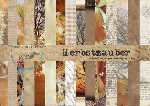 Designpapier "Herbstzauber" // 8 Seiten // doppelseitig bedruckt