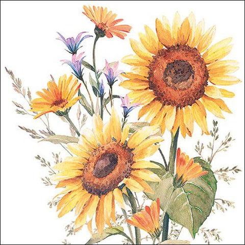 Serviette "Sonnenblumen" // 33 cm x 33 cm