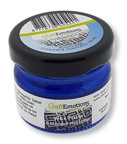 CraftEmotions Wax Paste metallic "blau" // 20 ml