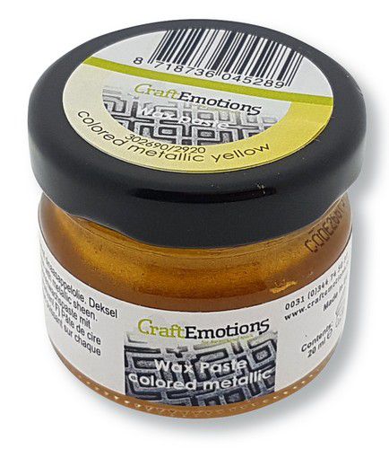 CraftEmotions Wax Paste metallic "gelb" // 20 ml