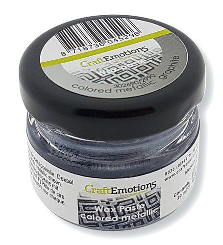 CraftEmotions Wax Paste // farbig "graphit" - grau // 20 ml