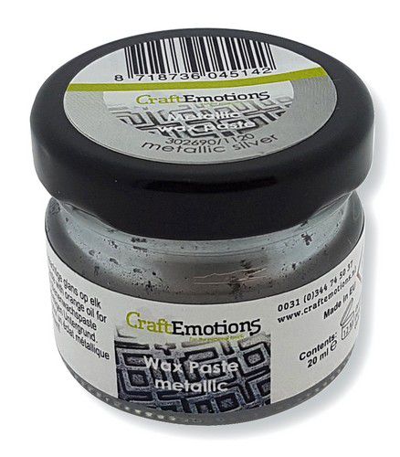 CraftEmotions Wax Paste // farbig metallisch Silber // 20 ml