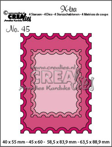 Crealies ATC Stanzschablone // Briefmarken // 6,35 cm x 8,9 cm