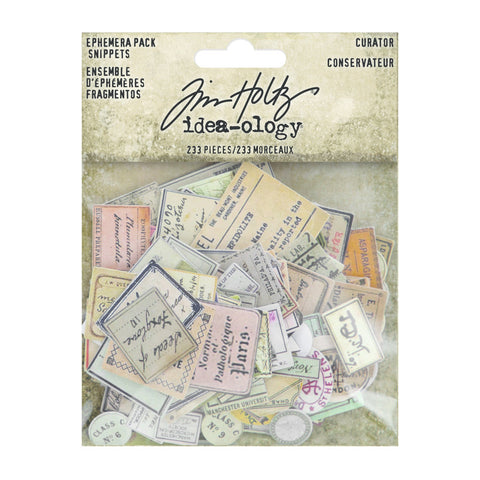 Tim Holtz Curator Snippets Ephemera Pack