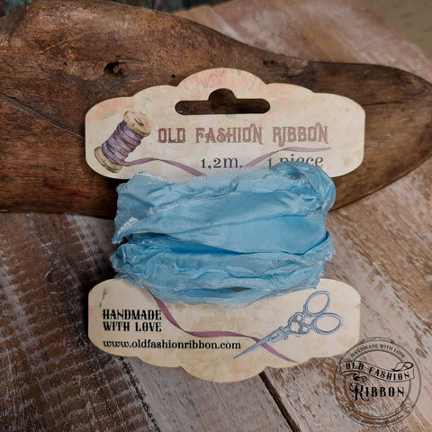 Old Fashion Ribbon // "light blue" // Satinband // 1,20 bis 1,40 m lang - 2 cm breit