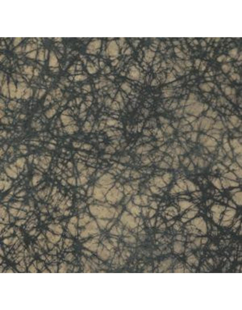 Loktapapier mit 'Spinnennetz'-Muster, gebatikt // schwarz // 1 Stück // 38 cm x 25 cm