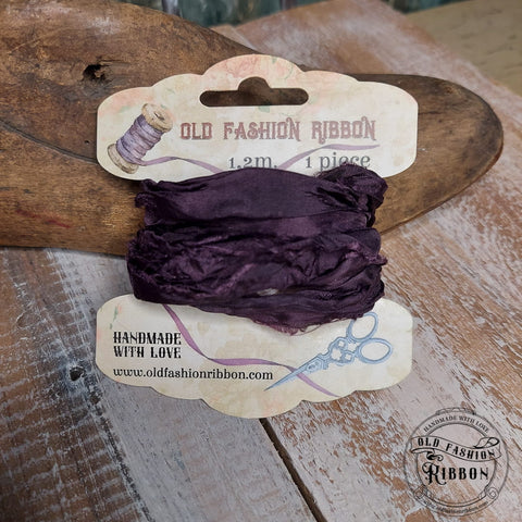 Old Fashion Ribbon // "plum" // Satinband // 1,20 bis 1,40 m lang - 2 cm breit