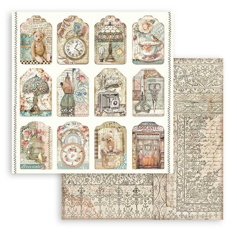 "Brocante Antiques" // Stamperia Papierset // 30,5 cm x 30,5 cm // EINSEITIG bedruckt