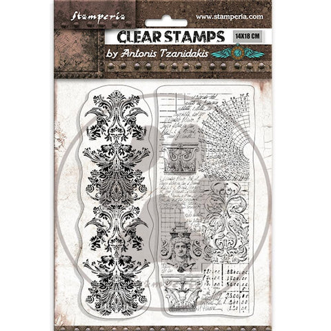 Stamperia "Sir Vagabond in Fantasy World" Clearstamps // "2 Borders"