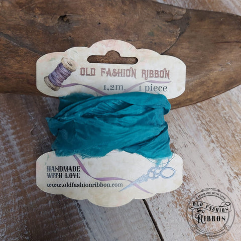 Old Fashion Ribbon // "turquoise sea" // Satinband // 1,20 bis 1,40 m lang - 2 cm breit