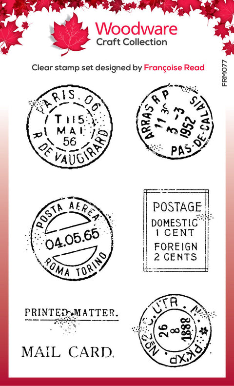 Woodware Stempelset "Extra Postmarks" // DIN A 7