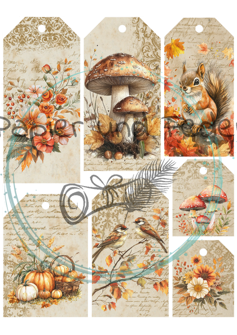 "Hallo Herbst" // Ephemera & Label Set // Papier & Feder // 12 Seiten // einseitig bedruckt