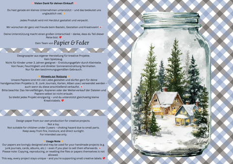 Motivpapier Hyggetid "Winter" // 6 Seiten // DIN A 4 // einseitig bedruckt // 160 g/m²