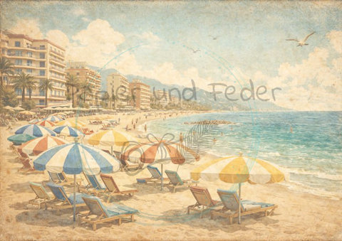 Designpapier "Reiselust" // 8 Blatt // DIN A 4 // doppelseitig bedruckt // 110 g/m²