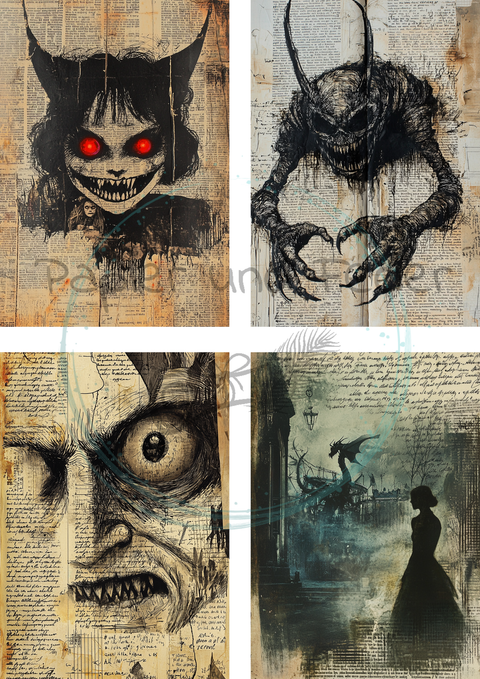 Kartenset "Schlotternacht 2025 - Auf dem Jahrmarkt des Grauens" // 12 Stück // 200g/m²