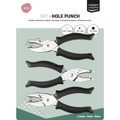 punch pliers set // 3 different hole sizes 