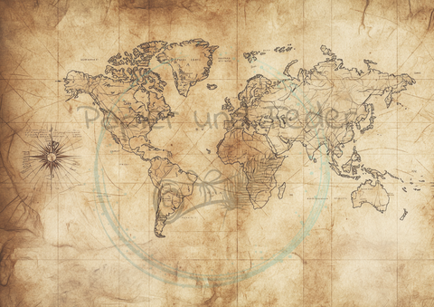 Designpapier "Reiselust" // 8 Blatt // DIN A 4 // doppelseitig bedruckt // 110 g/m²