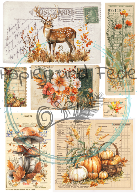 "Hallo Herbst" // Ephemera & Label Set // Papier & Feder // 12 Seiten // einseitig bedruckt