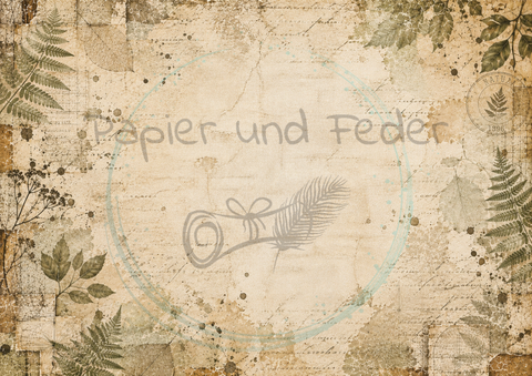 Designpapier "Waldspaziergang" // 12 Blatt // DIN A 4 // einseitig bedruckt
