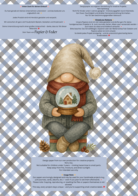 Hyggetid "Winter" // Label- & Ephemera-Set // Papier & Feder // 10 Seiten // einseitig bedruckt // 160 g/m²