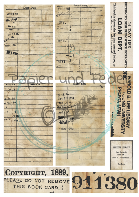 "Papierfundstücke vergangener Zeiten" Vol. 1 // Label- & Ephemera-Set // Papier & Feder // 16 Seiten // einseitig bedruckt // 160 g/m²