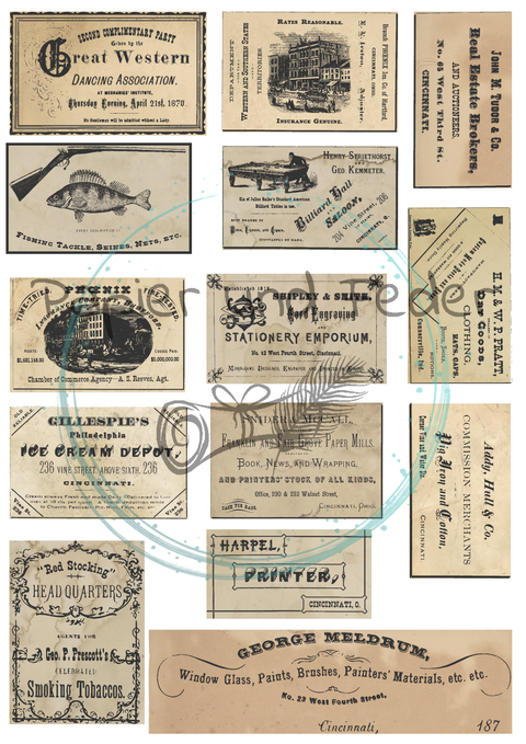"Papierfundstücke vergangener Zeiten" Vol. 1 // Label- & Ephemera-Set // Papier & Feder // 16 Seiten // einseitig bedruckt // 160 g/m²
