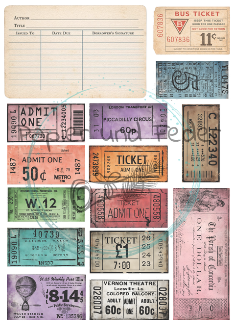"Papierfundstücke vergangener Zeiten" Vol. 1 // Label- & Ephemera-Set // Papier & Feder // 16 Seiten // einseitig bedruckt // 160 g/m²