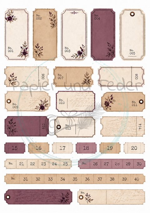 Design paper "Betty's herb garden" // 12 pages // DIN A 4 // printed on both sides