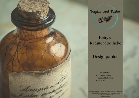 Designpapier "Betty's Kräuterapotheke" // 12 Seiten // DIN A 4 // doppelseitig bedruckt