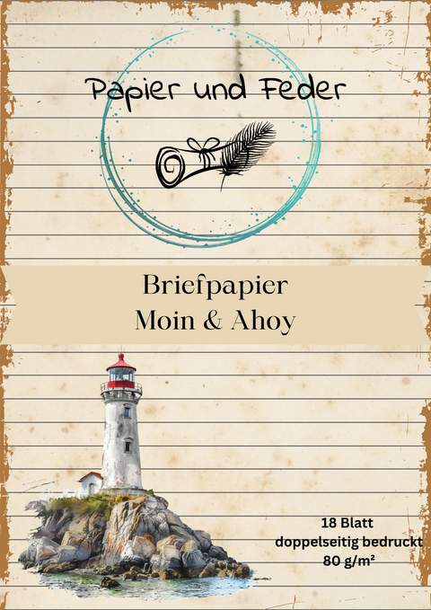 Briefpapier "Moin & Ahoy" // 18 Seiten doppelseitig bedruckt // 80 g/m²