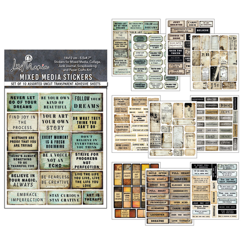 VORBESTELLUNG! "Kind Thoughts" // Mixed Media Stickers // 10 Blatt // Ciao Bella