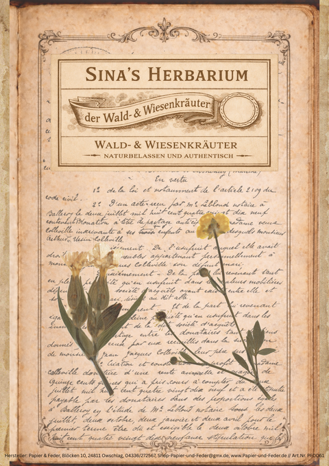"Sina's Herbarium" // Booklet mit 22 Seiten // DIN A 5